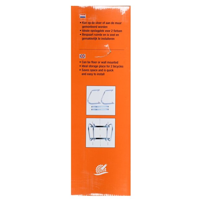Benson Fietsenrek voor 2 fietsen - Vloer- en muurbevestiging - Ruimtebesparend - Gegalvaniseerd - 395 x 320 x 270 mm
