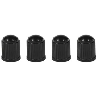 Benson Ventieldoppen set - Aluminium - Zwart - Universeel - 4 stuks