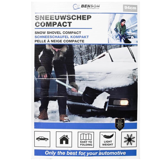 Benson Compacte sneeuwschep - 94 cm - eenvoudig op te bergen - ideaal voor oprit en terras