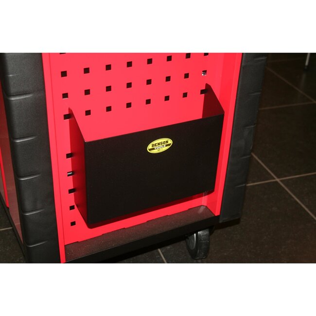 Benson Grote opbergbak voor gereedschapswagen - rood - 27 x 20 x 7 cm - stevige materialen