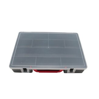 Benson Assortimentskoffer - 10 vakken - 30 x 22 x 6 cm - 2 sluitclips - Stevig polypropyleen