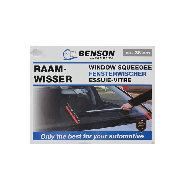 Benson Professionele raamwisser - rubberen spons - 36 cm - ergonomische antislip greep