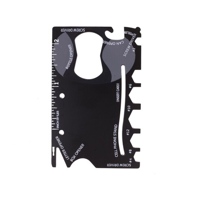 Benson Multitool - Survival kaartmodel - 11 functies - Compact - Roestvrij staal