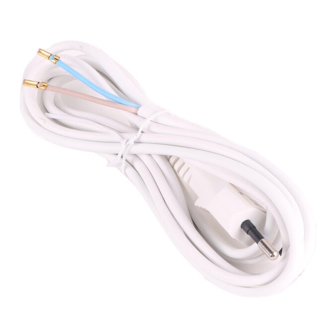 Benson Aansluitsnoer - 2 meter - Eurostekker - Wit - Flexibel en Betrouwbaar