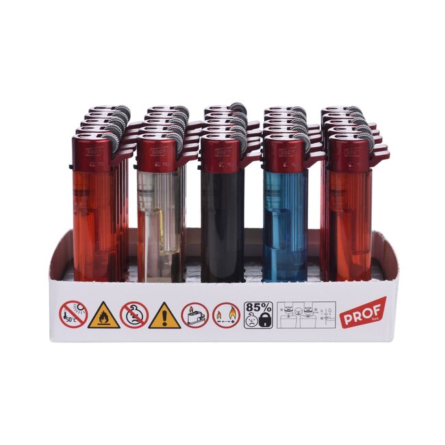 Prof Wegwerpaanstekers - Flint Model - Transparant - 25 stuks