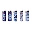 Prof Stijlvolle wegwerpaanstekers - Evil Eye patroon - 50 stuks - 8 x 2.4 x 1.2 cm