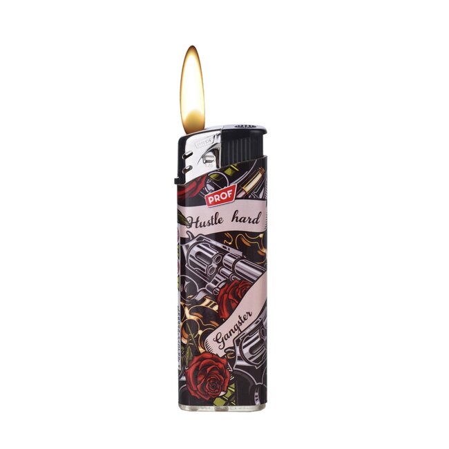 Prof Stoere wegwerpaanstekers - Hard Skull print - 50 stuks - 8 x 2.4 x 1.2 cm