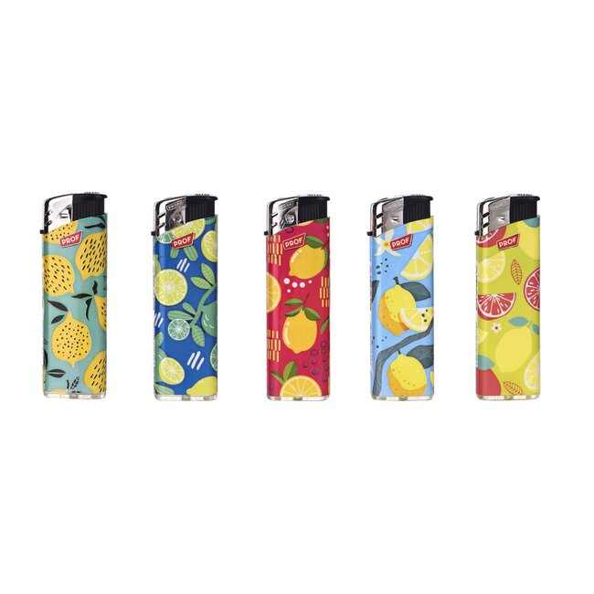 Prof Wegwerpaansteker - Lemons patroon - 50 stuks - 8 x 2.4 x 1.2 cm