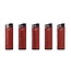 Prof Compacte wegwerpaanstekers - Shiny Red - vaste vlamhoogte - 50 stuks