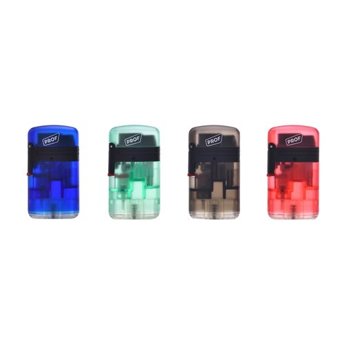Prof Stormaansteker met Dubbele Jetflame - Translucent Prof Stormaansteker met Dubbele Jetflame - Translucent