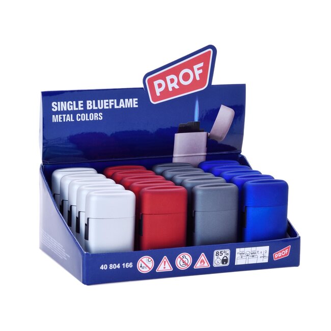 Prof Stormaansteker - Jetflame - Navulbaar - Turbo-puntvlam - Metaalkleur