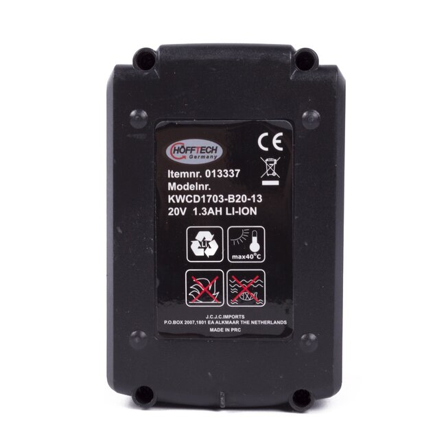 Hofftech Reserve accu - 18V/20V - 1300 mAh - Voor luchtpomp en boormachine