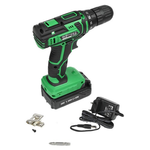 Hofftech Accu Boormachine Inclusief 20V li-ion Accu - 1.3 Ah Hofftech Accu Boormachine Inclusief 20V li-ion Accu - 1.3 Ah