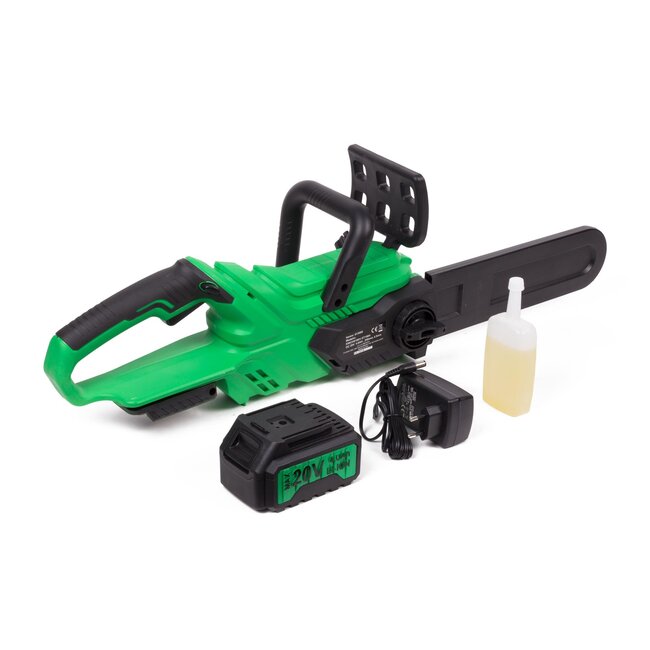 Hofftech Elektrische accukettingzaag - lichtgewicht - snelspansysteem - 250 mm zaaglengte - groen