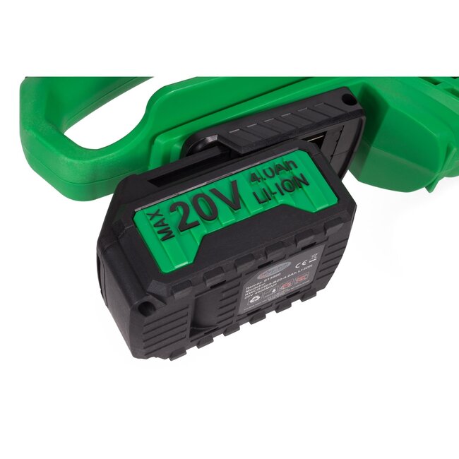 Hofftech Elektrische accukettingzaag - lichtgewicht - snelspansysteem - 250 mm zaaglengte - groen