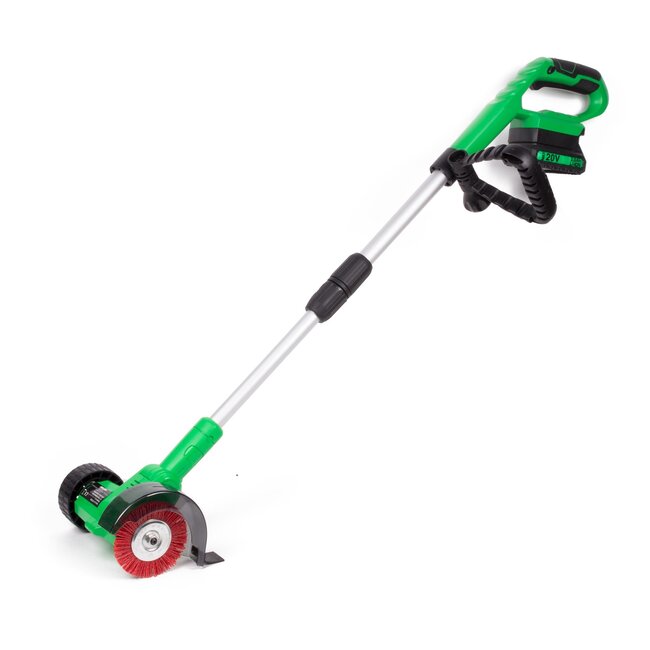 Hofftech Accu onkruidborstel - 20V - telescopische buis - incl. nylon en metalen borstel - 100mm