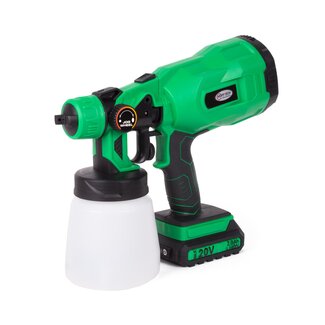 Hofftech Verfspuit op accu - 20V - 2000mAh - 800 ml tank - Inclusief accessoires