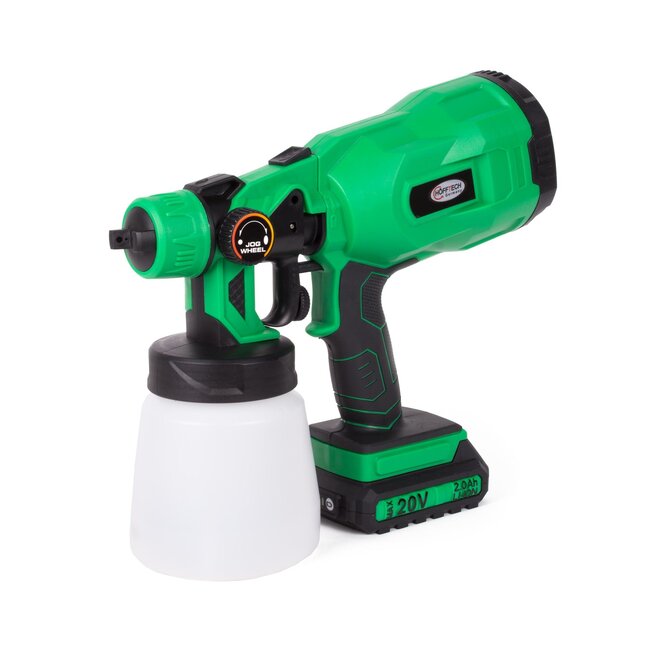 Hofftech Verfspuit op accu - 20V - 2000mAh - 800 ml tank - Inclusief accessoires