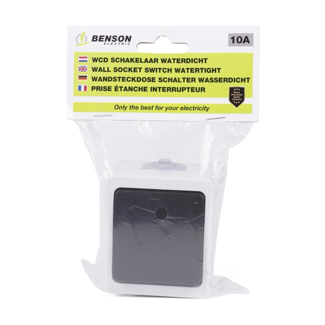 Benson Waterdichte schakelaar - spatwaterdicht - 2 kabel ingangen - IP54 - 16A - 250V