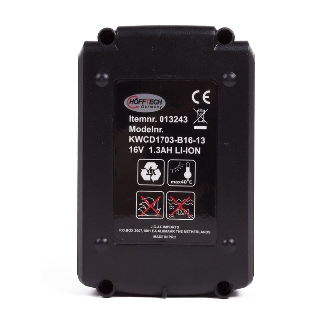 Hofftech Reserve accu 16V - 1300 mAh - Voor boormachine 011613 - Li-ion - Duurzaam en betrouwbaar