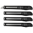 Benson Smal afbreekmes - 4 stuks - scherpe snijbladen - 8-12 segmenten - zwart