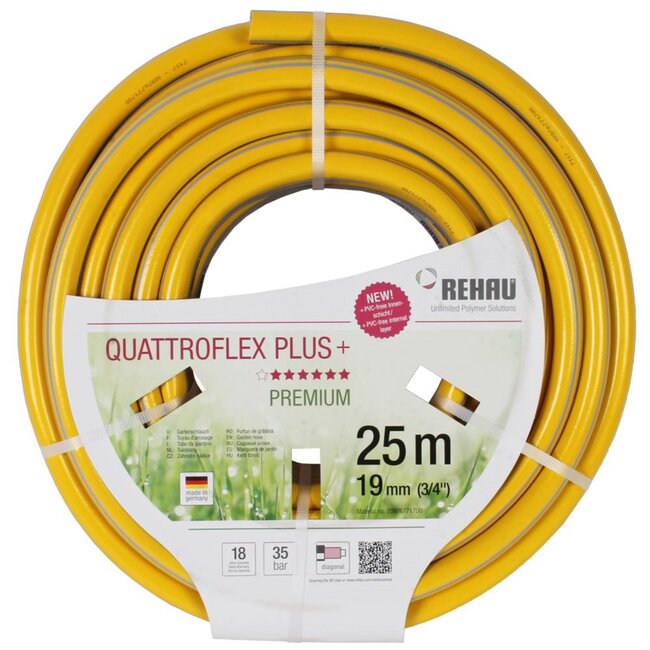 Talen Tools Rehau Tuinslang Quattroflex Plus+ - 25m - Anti-algen