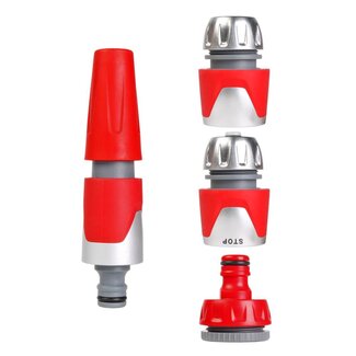 Talen Tools Spuitpistool Tuinslang Set Inclusief Slangkoppelingen en Kraannippel voor 3/4" - 1” Talen Tools Spuitpistool Tuinslang Set Inclusief Slangkoppelingen en Kraannippel voor 3/4" - 1”