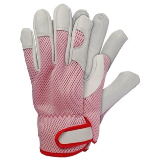 Talen Tools Werkhandschoenen Geitenleer Roze - Maat S Talen Tools Werkhandschoenen Geitenleer Roze - Maat S
