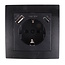 Benson Stopcontact met randaarde en USB A/C - Inbouw - Zwart