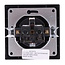 Benson Stopcontact met randaarde en USB A/C - Inbouw - Zwart