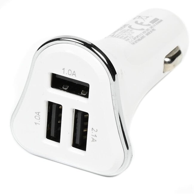 Benson Autolader - 3 USB-poorten - 4.1A - 12-24V - Wit