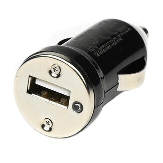 Benson Compacte autolader - USB 1A - 12-24V - Zwart - Kunststof