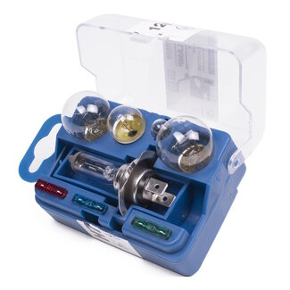 Benson Reservelampenset - 8-delig - Halogeen H1 - Inclusief zekeringen - Kunststof box