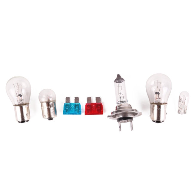 Benson Reservelampenset - 7-delig - H7 - Voor diverse autolampen - Inclusief zekeringen