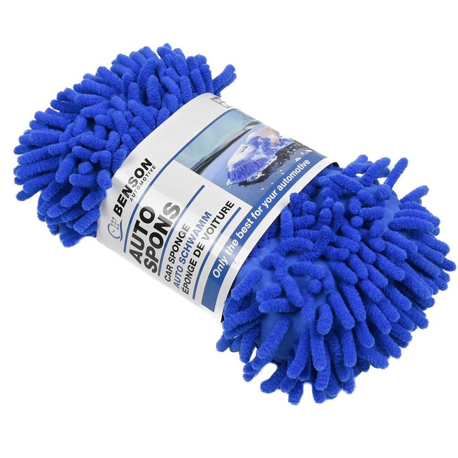 Benson Microvezel was- en insectenspons - dubbelzijdig - blauw