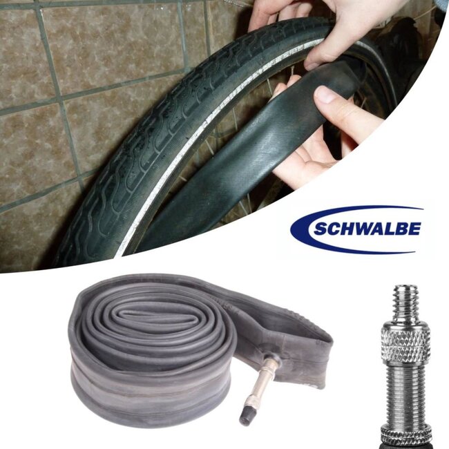 Schwalbe Binnenband - 27.5, 28 en 29 inch - Dunlop ventiel 40 mm - Hoogwaardig rubber - Zwart