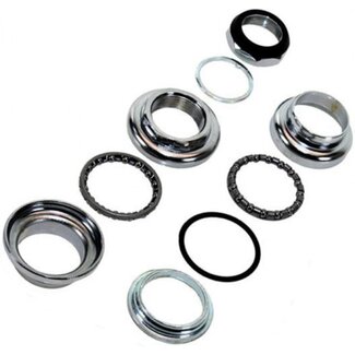 Amigo Complete balhoofd set - chroom - staal - 22.4 / 30.0 / 27.0 mm - met 2 keerringen