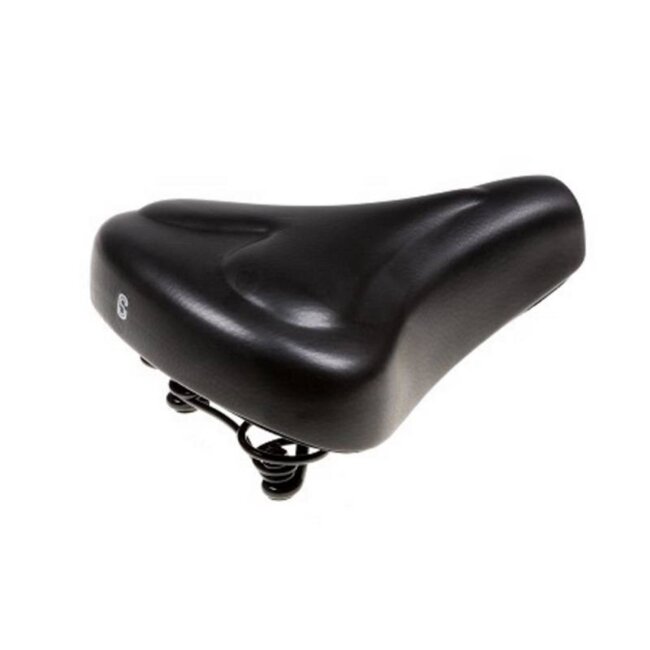 Selle Comfort Synthetisch Leren Gel Fietszadel - 250 x 216 mm - Zwart