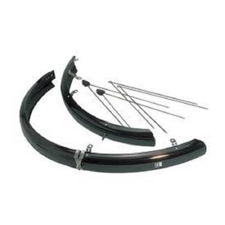 Amigo Spatborden set - kunststof - UV-stabiel - 58 mm - zwart - 26 inch