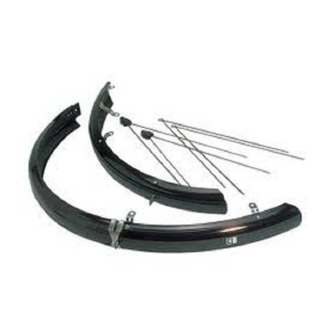 Amigo Spatborden set - kunststof - UV-stabiel - 58 mm - zwart - 26 inch