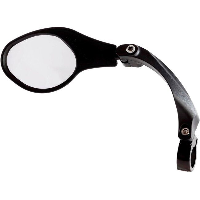 Amigo Ovale fietsspiegel - verstelbaar en onbreekbaar - stuurbevestiging 21-26 mm - zwart