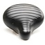 Selle Comfortabel fietszadel - waterdicht - lichtgewicht - geribbeld zwart - 270 mm x 240 mm