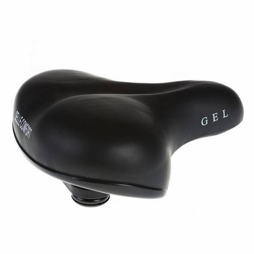 Selle Fietszadel Gel Unisex met Strop - Zwart - San Remo Selle Fietszadel Gel Unisex met Strop - Zwart - San Remo