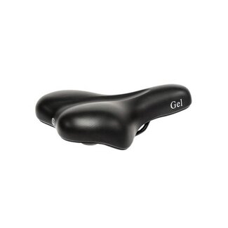 Selle Comfortabel fietszadel met gel vulling - 26 x 18 cm - Zwart