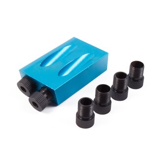 Benson Boormal 15 graden - 7-delige aluminium set voor nauwkeurige houtverbindingen