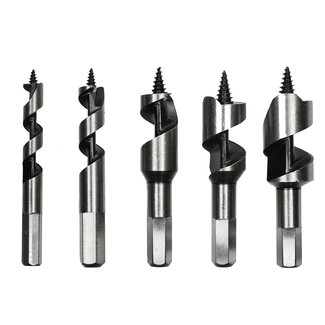 Benson Slangenboor Boorset - Precisie-gefreesd - Zelf-voedende schroefpunt - 10-25 mm - 5-delig