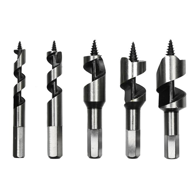 Benson Slangenboor Boorset - Precisie-gefreesd - Zelf-voedende schroefpunt - 10-25 mm - 5-delig