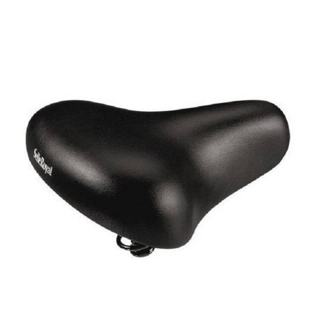 Selle Comfortabel fietszadel - unisex - met strop - zwart - 22x25 cm