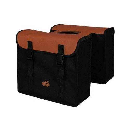 Falkx Dubbele Fietstas - Zwart met Rood - 34 liter Falkx Dubbele Fietstas - Zwart met Rood - 34 liter