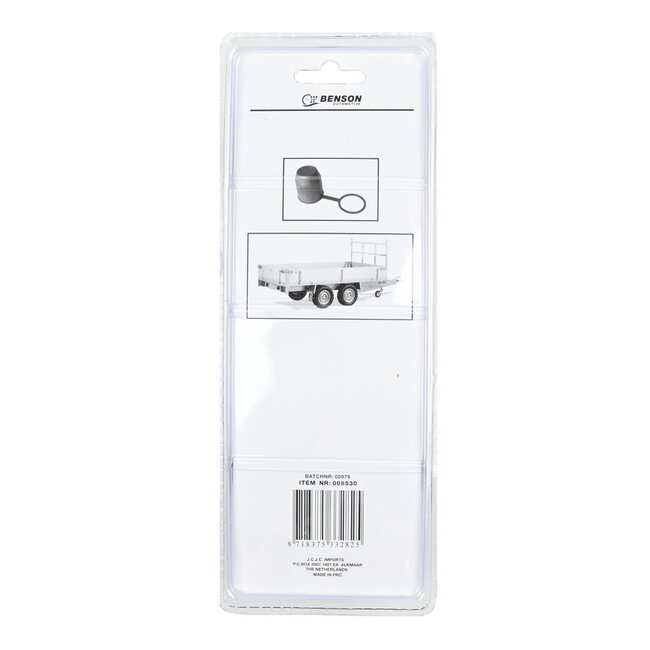 Benson Trekhaakdop - kunststof - met ring - zwart - weerbestendig